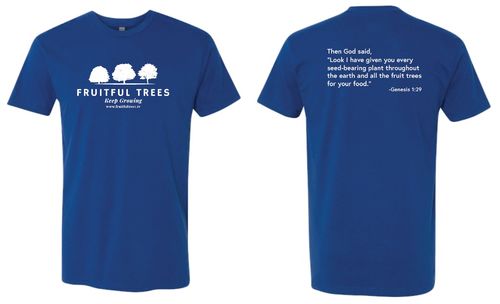 Fruitful Trees-Short Sleeve-Royal Blue