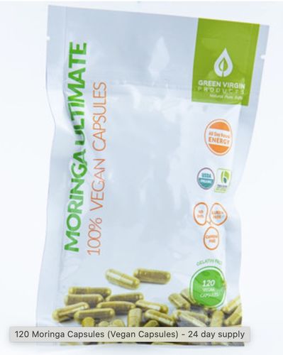 Organic Moringa Leaf - 120 Capsules